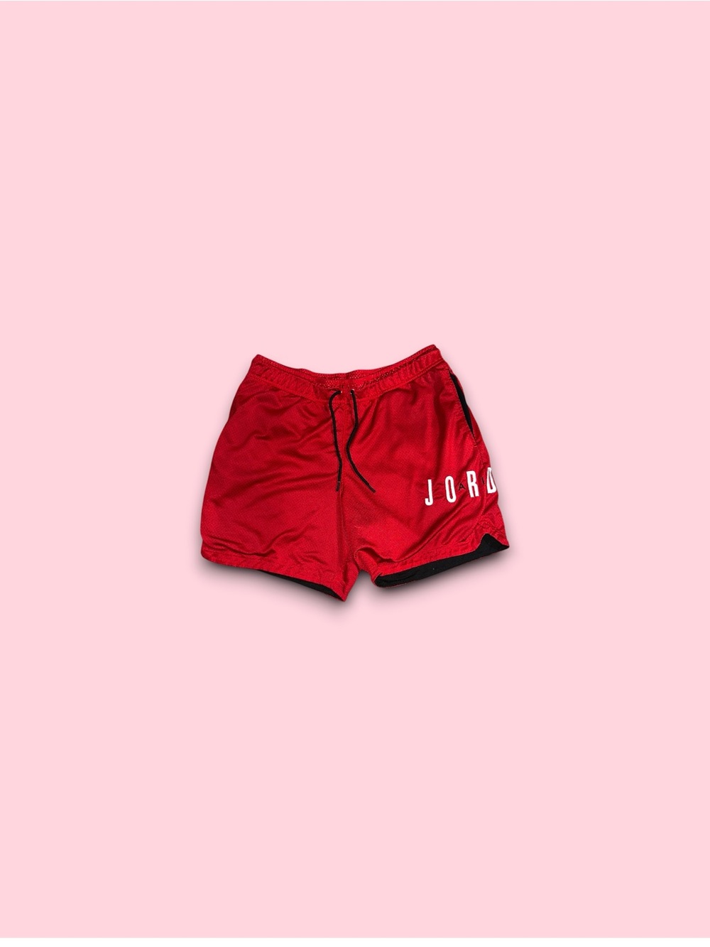 Nike Air Jordan Mens Basketball Shorts Mesh Red 7" Inseam DV7742-687 Size Large